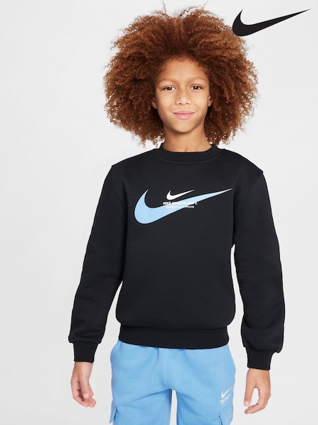 Musta - Nike Sports Inspired Pyöreä kaula-aukko Collegepaita (E67768) | €60