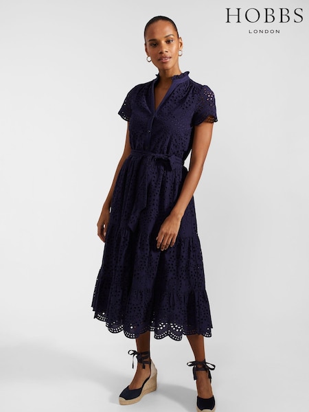 Hobbs Blue Petite Rhianne Dress (E67868) | €216