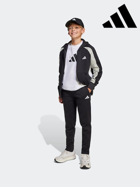adidas Black Colour Block Fleece Tracksuit (E67915) | $62