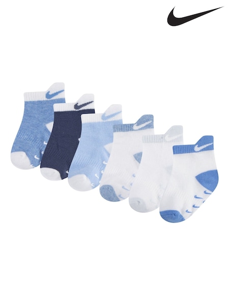 Blau - Nike Kids Little Pull Tab 6 Pack Quater Socks (E67955) | 25 €