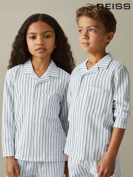 Reiss Cohen Set Brushed-Cotton Striped Pyjama Set (E67978) | €46