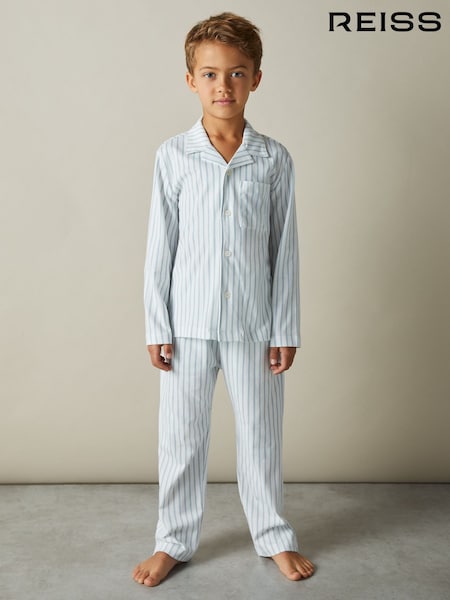 Reiss Cohen Set Brushed-Cotton Striped Pyjama Set (E67994) | €49