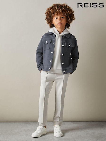 Azul acero - Reiss Carmello Textured Cotton Blend Jacket (E68024) | 55 €