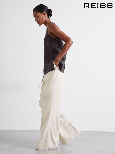 Reiss Iris Atelier Wide Leg Crepe Trousers With Wool (E68029) | €575
