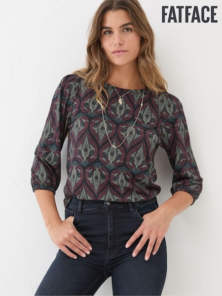 FatFace Penny Black Decorative Leaf Top (E68041) | €26