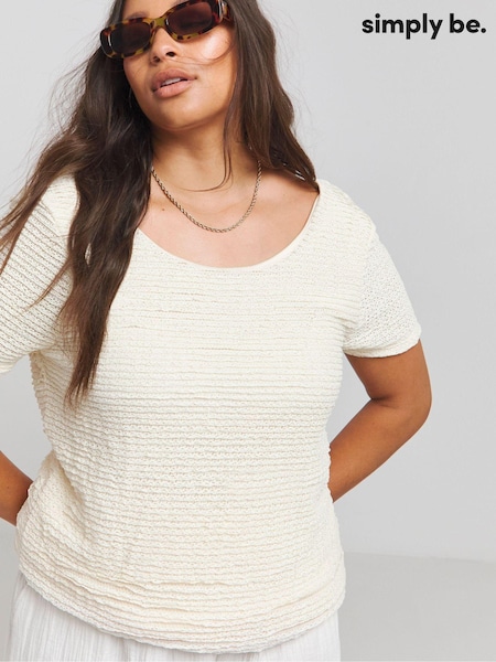 Simply Be Scoop Back Frill Lace T-Shirt (E68088) | 34 €