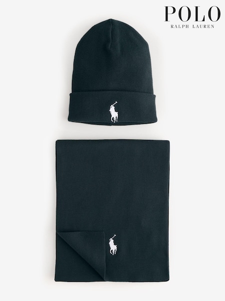 Polo Ralph Lauren Pony Logo Cotton Hat & Scarf Gift Set (E68104) | €82