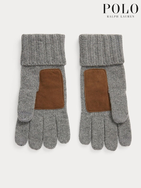 Polo Ralph Lauren Grey Wool Signature Gloves (E68117) | €49
