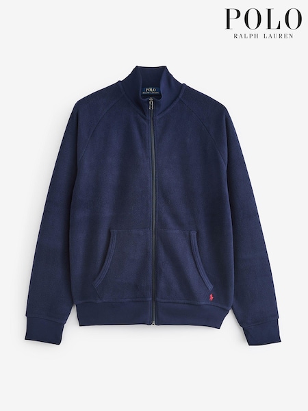 Polo Ralph Lauren Blue Brushed Fleece Zip-Up Sweatshirt (E68124) | €141
