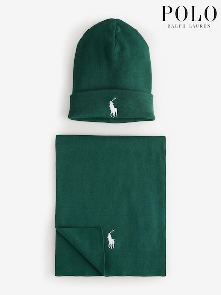 Polo Ralph Lauren Pony Logo Cotton Hat & Scarf Gift Set (E68126) | €83