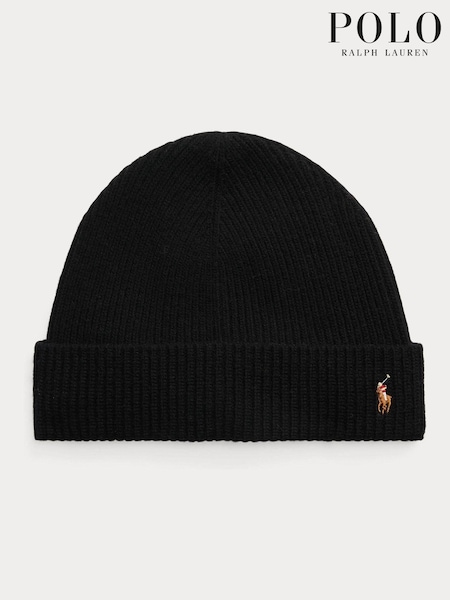 Albastru - Polo Ralph Lauren Wool Blend Signature Căciuliță Pălării/Căciuli (E68154) | 313 LEI