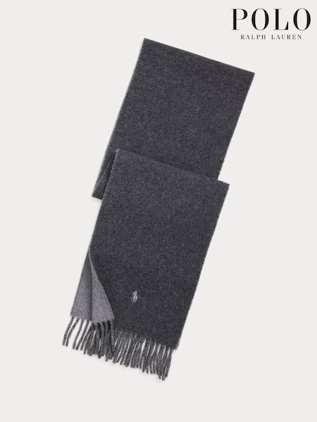 Серый - Polo Ralph Lauren Virgin Wool Blend Reversible Scarf (E68156) | €56
