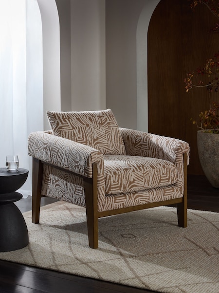 Abstract Lines Natural Sawyer Wooden Accent Chair (E68205) | €550