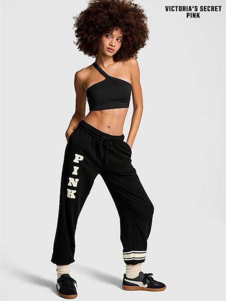 Victoria's Secret PINK Black Cuffed Fleece Joggers (E68239) | €45