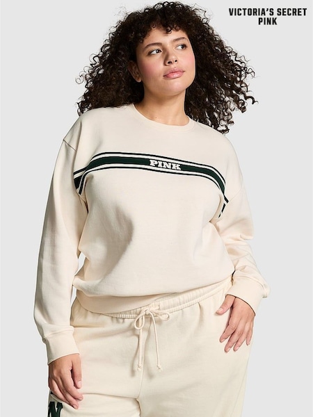 Victoria's Secret PINK White Shell Fleece Sweatshirt (E68288) | €45