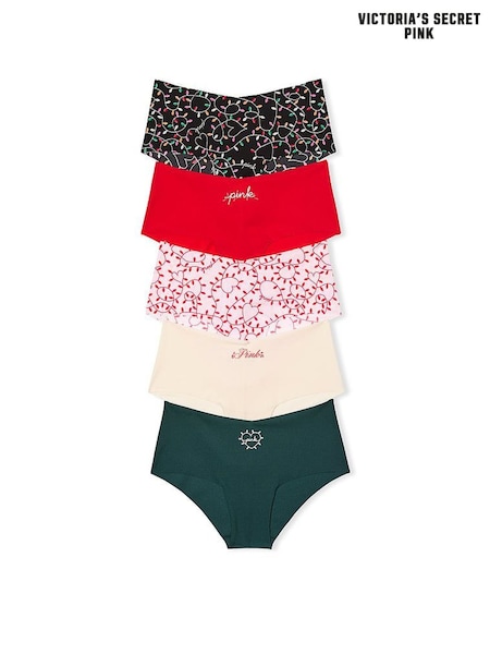Victoria's Secret PINK Black/Red/Pink/White/Green Cheeky 5 Pack Knickers (E68313) | €31