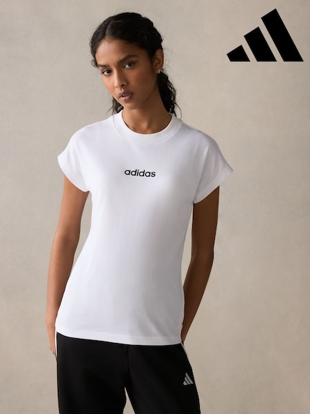 adidas White Essentials Single Jersey T-Shirt (E68364) | R$ 150