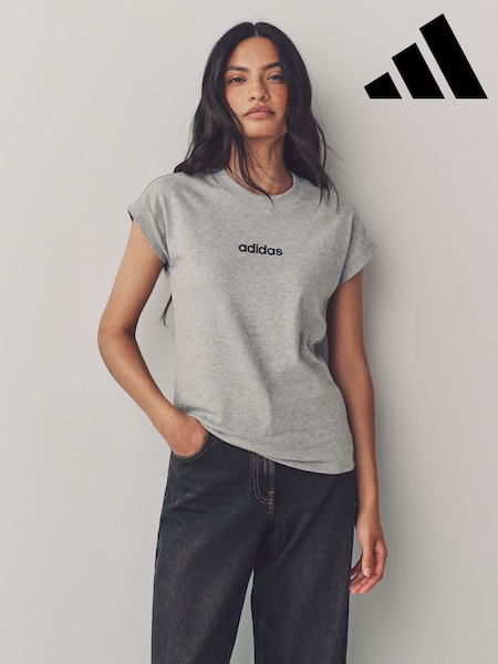 adidas Grey Light Essentials Single Jersey T-Shirt (E68373) | R$ 150