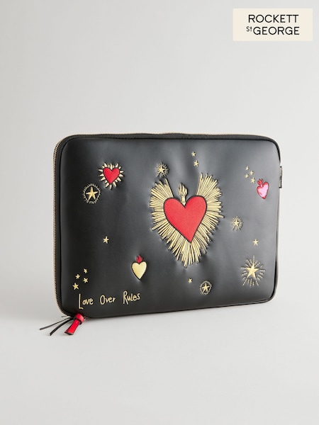 Rockett St George Black Heart Laptop Case (E68392) | ₪131