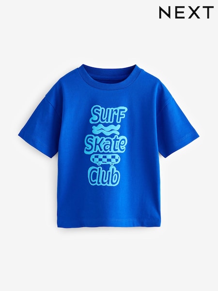 أزرق كوبالت - Simple Short Sleeve T-Shirt (3mths-7yrs) (E68408) | ‏17 ر.ق. - ‏27 ر.ق.