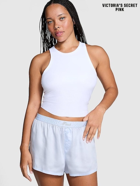 Victoria's Secret PINK Hydrangea Blue Diamante Pyjama Shorts (E68554) | €29