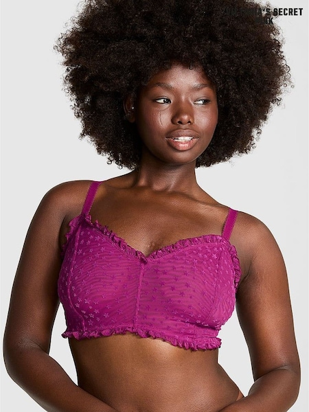 Victoria's Secret PINK Thriller Purple Bralette Star Chaser Lace Unlined Bra (E68567) | €29