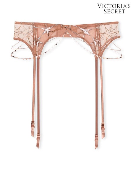 Victoria's Secret Rose Gold Star Embroidery Suspenders (E68593) | €25