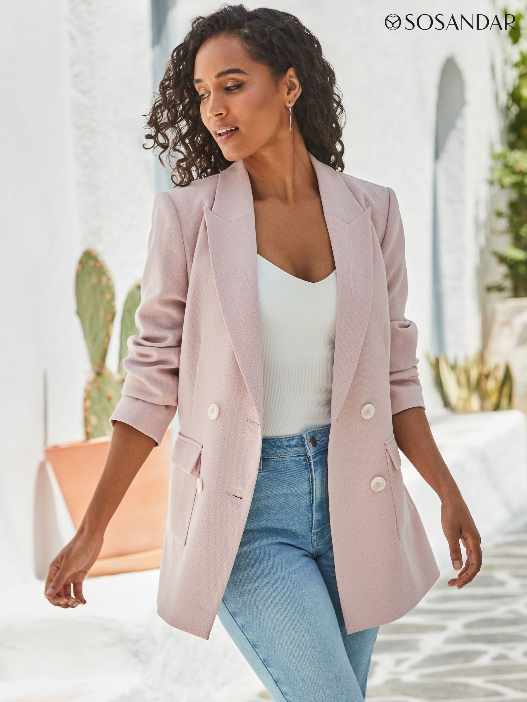 Curve Pink Blazer Workwear Jackets Next Luxembourg