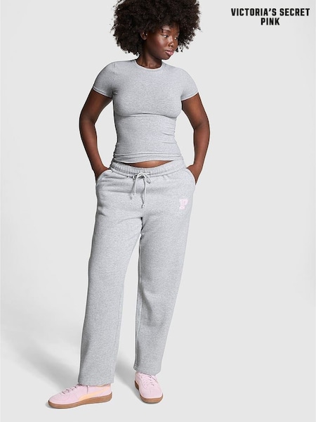 Victoria's Secret PINK Medium Heather Grey Straight Leg Fleece Joggers (E68875) | €52