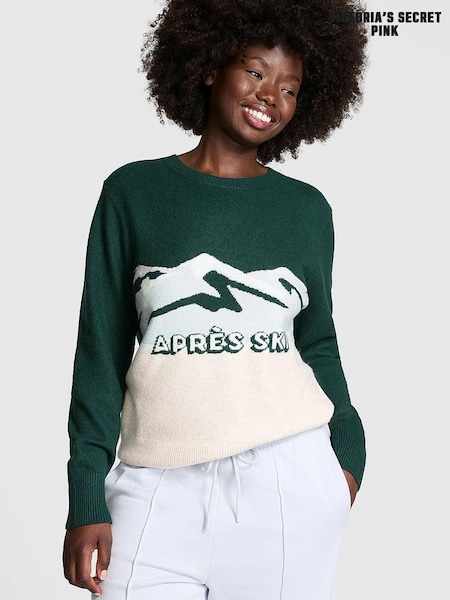 Victoria's Secret PINK Deep Forest Green Crewneck Jumper (E68900) | €56