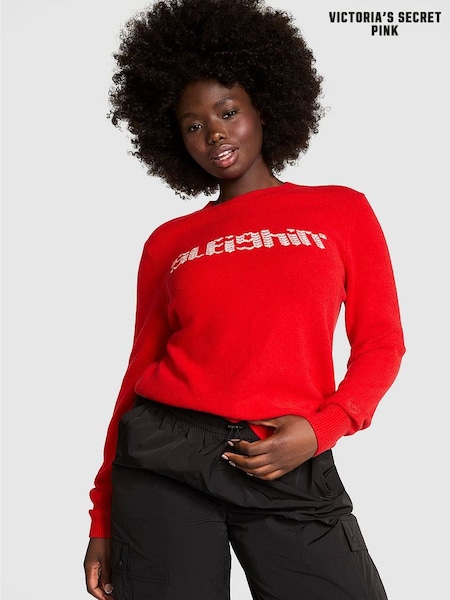 Victoria's Secret PINK Red Pepper Sleighin Christmas Crewneck Jumper (E68917) | €56