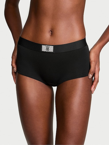 Victoria's Secret Black Short Logo Shine Patch Knickers (E68918) | €10.50