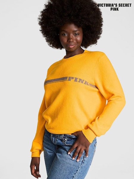 Victoria's Secret PINK Yellow Gold Glow Crewneck Jumper (E68927) | €56