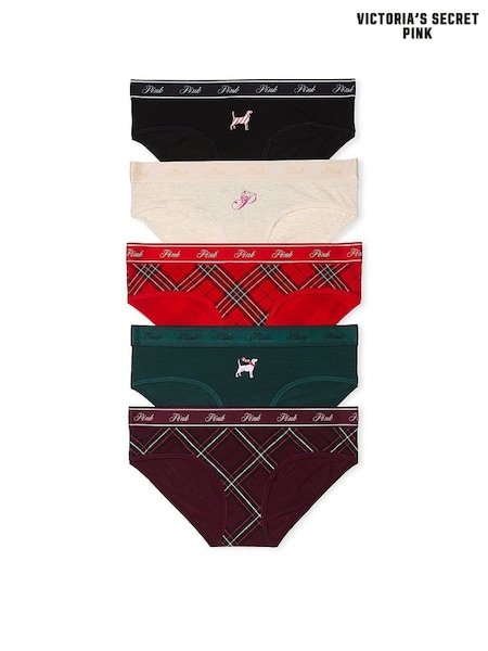 PINK Black/Purple/Red/Green Hipster 5 Pack Knickers (E68929) | €31
