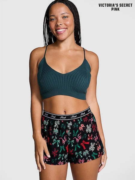 Victoria's Secret PINK Black Bow Short Pyjama Bottoms (E68970) | €13.50