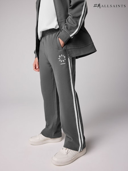 smALLSAINTS Charcoal Grey Tierra Logo Wide Leg 100% Cotton Joggers (E69025) | €40 - €45