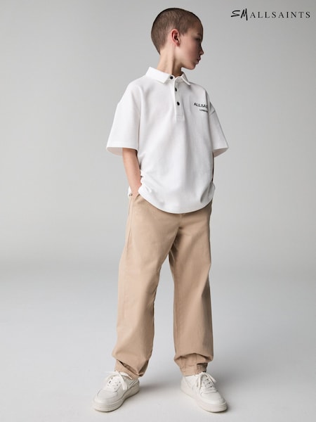 smALLSAINTS Tan Brown Boys Buck Tapered Leg Relaxed Trousers (E69029) | €46 - €52