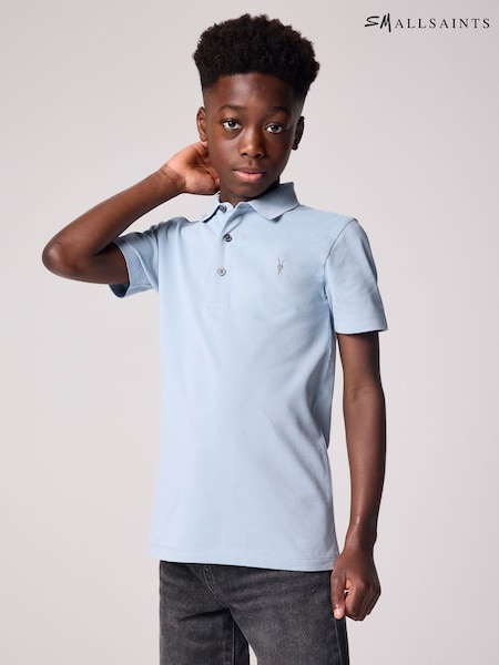 smALLSAINTS Light Blue Boys 100% Cotton Short Sleeve Polo Shirt (E69042) | ₪111 - ₪131