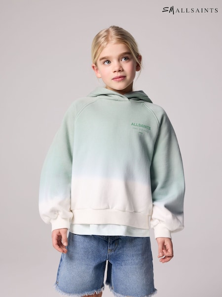 smALLSAINTS Light Green/White Girls Oversized Dana Zip Hoodie (E69157) | $63 - $70