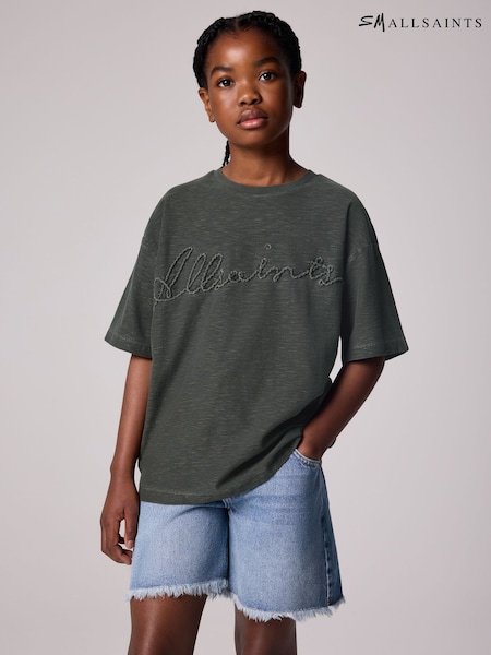 smALLSAINTS Girls Oversized Graphic Crew 100% Cotton T-Shirt (E69162) | 179 LEI - 209 LEI