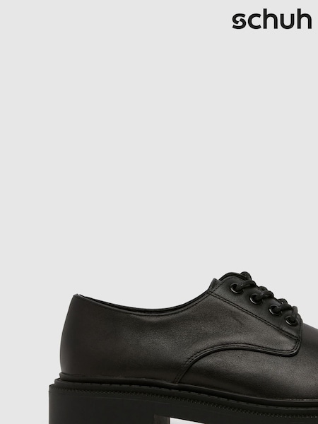 Schuh Leonora Leather Lace-Up Black Shoes (E69226) | € 44