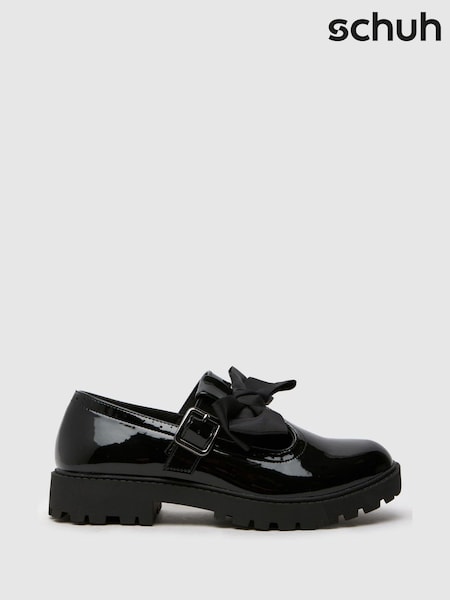 Schuh Youth Lollipop Bow T-Bar Black Shoes (E69239) | AED221