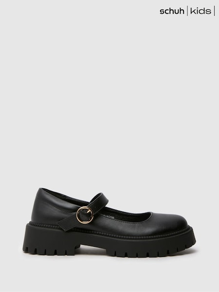 Schuh Youth BTS Leila Mary Jane Black Shoes (E69254) | AED186