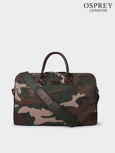 OSPREY LONDON Green The Maverick Canvas and Leather Stowaway Bag (E69295) | AED1,310