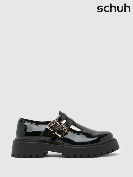 Schuh Wide Fit Lucette Strap T-Bar Black Shoes (E69306) | € 50