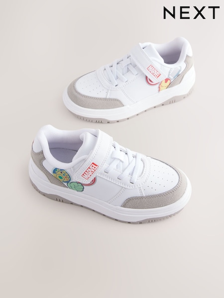 Neutral White Marvel Touch Fastening Elastic Lace Trainers (E69499) | € 41 - € 50