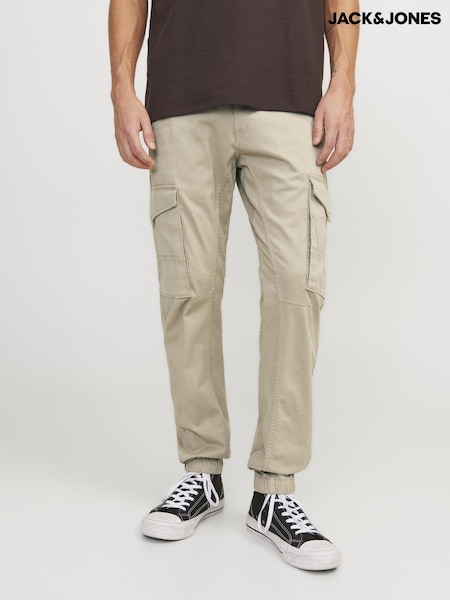 JACK & JONES Natural Slim Fit Cargo Trousers (E69621) | AED131