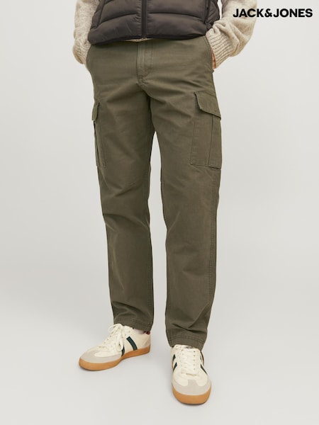 JACK & JONES Green Loose Fit Cargo Trousers (E69625) | €50