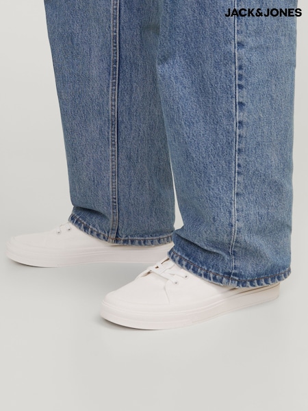 JACK & JONES White White Lace Up Trainers (E69631) | R$ 395
