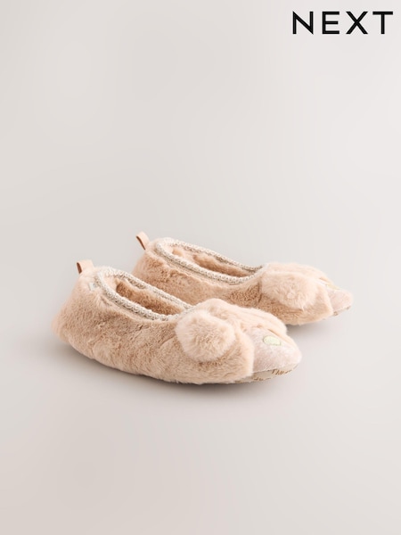 Pink Faux Fur Dog Ballet Slippers (E69640) | R$ 140